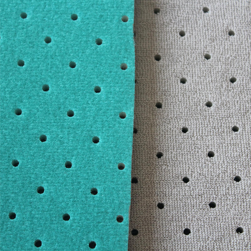 Foam Bonded Perforated Or Hole Terry Towel Fabric